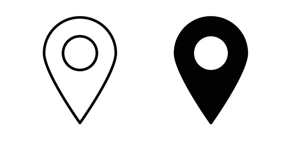 Location pin icon graphic element. web icon set Stock Illustration
