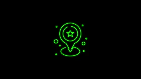 Location Pin Icon Loop Animation | GPS &amp; Navigation Concept | Motion Graphic 库存影片 317517195