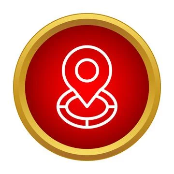 Location pin icon map marker gps navigation Stock Illustration