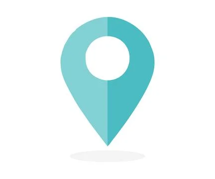 Location pin icon. Map pin place marker. Location icon logo design. Stock Illustration