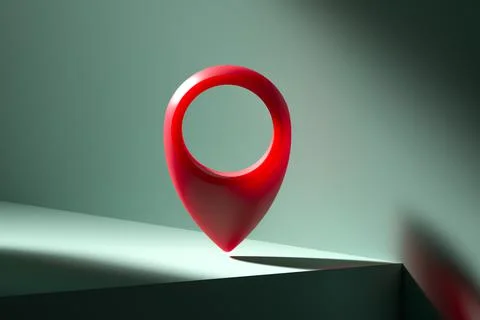 Location pin icon. Map sign. GPS. Geo Location Pin. Map pointer. Minimalism. 3d Illustrazione stock