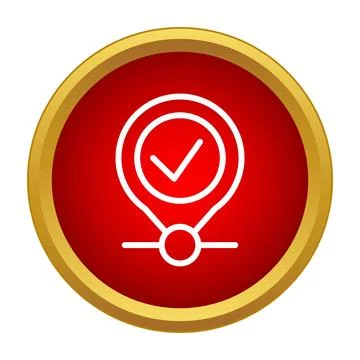 Location pin icon marking confirmed destination 스톡 일러스트