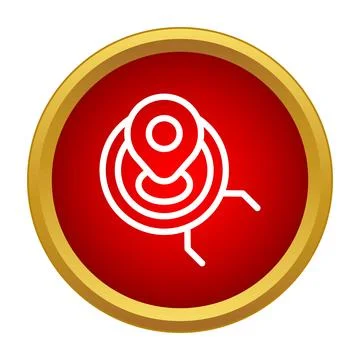 Location pin icon marking map position Stock Illustration