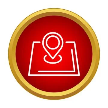 Location pin icon marking point on map Stock Illustration