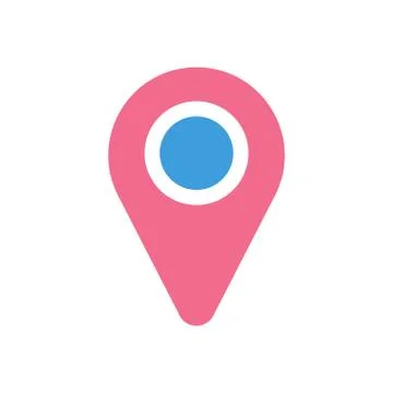 Location pin icon, modern flat design color sign vector Stock Illustration
