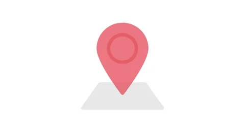 Location pin icon representing a specific geographic point or destination. Stock Footage 332904929