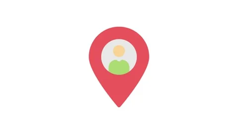 Location pin icon representing a specific geographic point or destination. Stock Footage 334021102