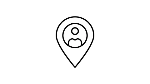 Location pin icon representing a specific geographic point or destination. Stock Footage 334037537