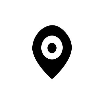 Location pin icon. Simple style travel company big sale poster background s.. Stock Illustration