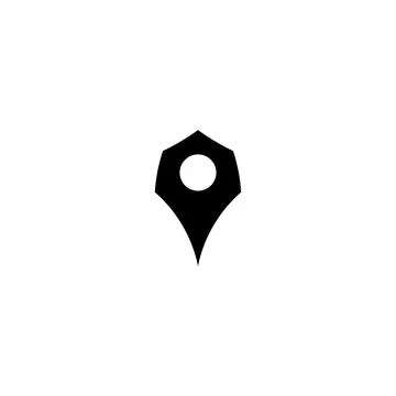 Location pin icon. Simple style travel company big sale poster background s.. Stock Illustration