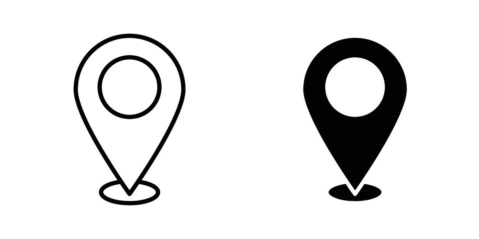 Location pin icon vector design illustrations イラスト素材