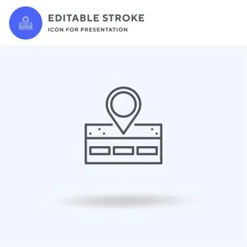 Location Pin icon vector, filled flat sign, solid pictogram isolated on white Stock Illustration