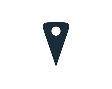 Location Pin Icon Vector Logo Template Illustration Design Stock Illustration