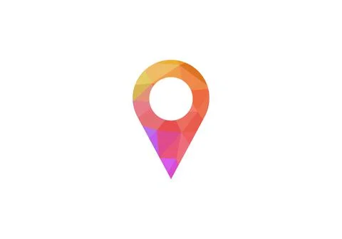 Location pin icon vector on white background. Map Point Icon, navigation icon Stock Illustration
