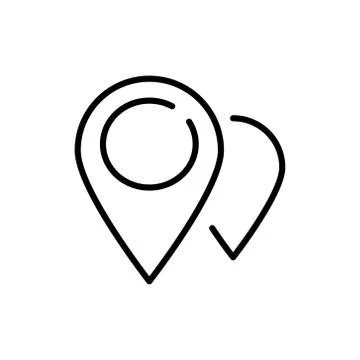 Location pin icon on the white background. Stock Illustration