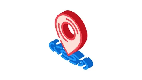Location pin information isometric icon animation Stock Footage 327276144