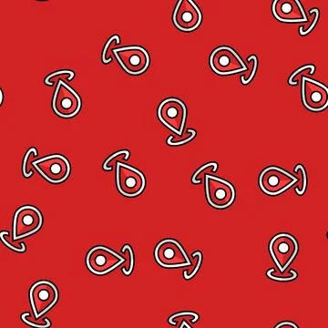 Location pin information vector seamless pattern Stock Illustration