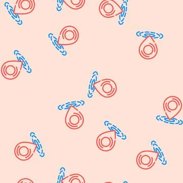 Location pin information vector seamless pattern Illustrazione stock