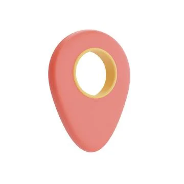 Location pin isolated on light background, holiday vacation, Time to travel,  Stock Illustration