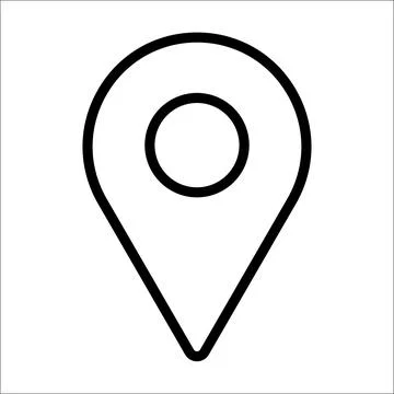 Location Pin Line Icon Stock Illustration