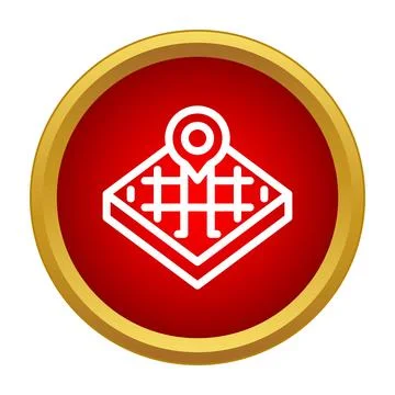 Location pin on map finding global positioning system Stockillustratie