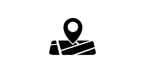 Location pin map icon animation on white background and green screen. Stock Footage 322527071