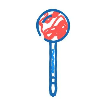 Location pin map icon doodle illustration Illustrazione stock