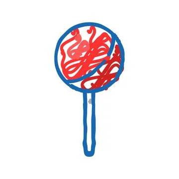Location pin map icon doodle illustration 스톡 일러스트