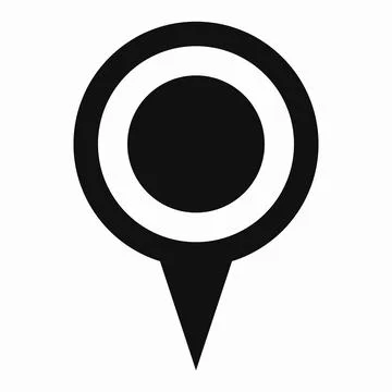 Location pin map icon. Flat design. Vector illustration sign on a white iso.. Stock Illustration