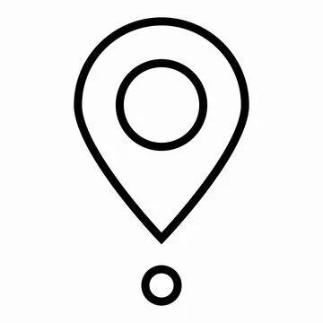 Location pin map icon. Flat design. Vector illustration sign on a white iso.. Stock Illustration