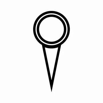 Location pin map icon. Flat design. Vector illustration sign on a white iso.. Stock Illustration