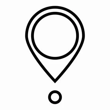 Location pin map icon. Flat design. Vector illustration sign on a white iso.. Stock Illustration