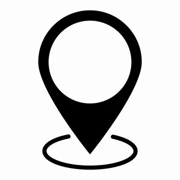 Location pin map icon. Flat design. Vector illustration sign on a white iso.. Stock Illustration