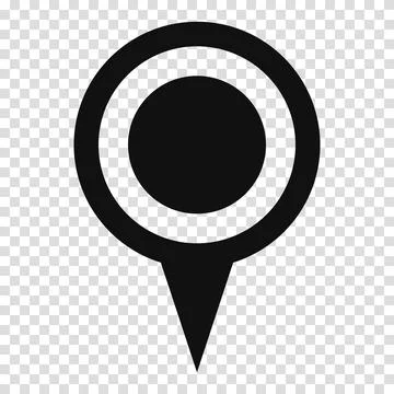 Location pin map icon. Flat design. Vector illustration sign on a transparent Stock Illustration