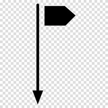 Location pin map icon. Flat design. Vector illustration sign on a transparent Stock Illustration