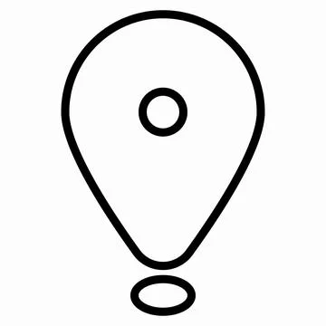 Location pin map icon. Flat design. Vector illustration sign on a white iso.. Stock Illustration