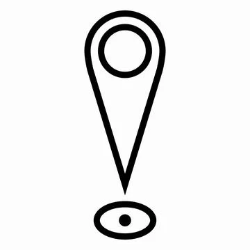 Location pin map icon. Flat design. Vector illustration sign on a white iso.. Stock Illustration