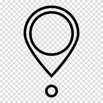 Location pin map icon. Flat design. Vector illustration sign on a transparent Stock Illustration