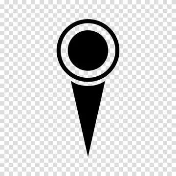 Location pin map icon. Flat design. Vector illustration sign on a transparent Stock Illustration