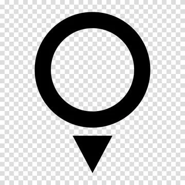 Location pin map icon. Flat design. Vector illustration sign on a transparent Stock Illustration