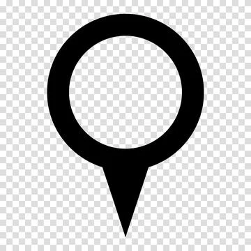 Location pin map icon. Flat design. Vector illustration sign on a transparent Stock Illustration