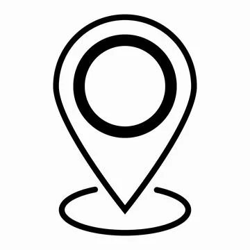 Location pin map icon. Flat design. Vector illustration sign on a white iso.. Stock Illustration