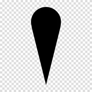 Location pin map icon. Flat design. Vector illustration sign on a transparent Stock Illustration