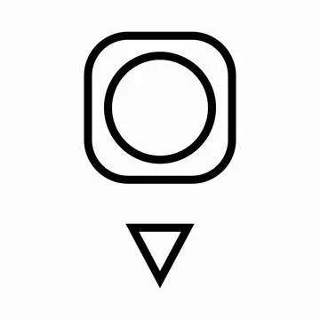 Location pin map icon. Flat design. Vector illustration sign on a white iso.. Stock Illustration
