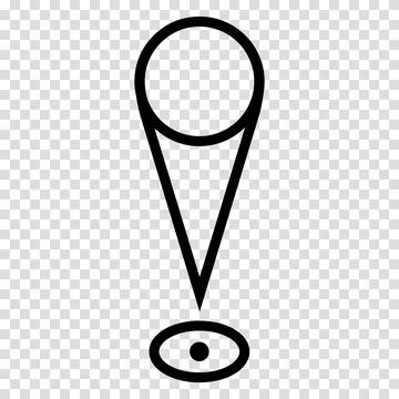 Location pin map icon. Flat design. Vector illustration sign on a transparent Stock Illustration