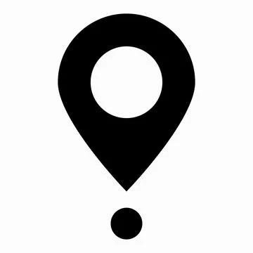 Location pin map icon. Flat design. Vector illustration sign on a white iso.. Stock Illustration