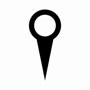 Location pin map icon. Flat design. Vector illustration sign on a white iso.. Stock Illustration