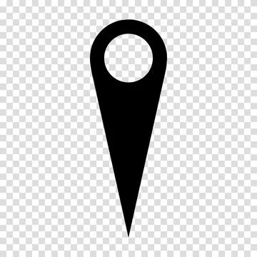 Location pin map icon. Flat design. Vector illustration sign on a transparent Stock Illustration