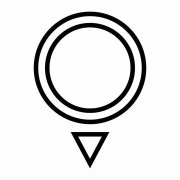 Location pin map icon. Flat design. Vector illustration sign on a white isola Stock Illustration