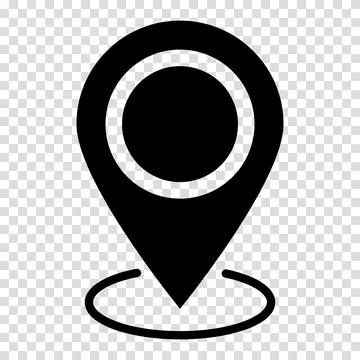 Location pin map icon. Flat design. Vector illustration sign on a transparent Stock Illustration